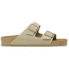 Image de Birkenstock pour femme. 1027697 Sandales en Cuir Arizona Birko Flor (Coupe Étroite) vert (39), Plat, Aucun, Casuel