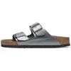 Image de Birkenstock Arizona - Sandalo Con DOPPIA Fascia E Chiusura Con FIBBIE 35/Metallic Black-N