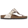 Image de Birkenstock pour femme. 1029304 Sandales en Cuir Gizeh Flower Embellishment (Coupe Étroite) rose clair (37), Plat, Boucle, Casuel