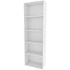 Image de Vicco Bibliothèque Bob, Blanc, 60x190cm avec 5 Compartiments, pour Le Rangement et la présentation de Livres et de classeurs