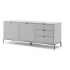 Image de Vicco Meuble TV Eliza, Gris, 150x60cm, utilisable comme Espace de Rangement et comme Support pour téléviseur
