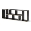 Image de Vicco Bibliothèque Tetrix, Anthracite, 112.8x56.4cm Lot de 2, pour Le Rangement et la présentation de Livres et de décorations
