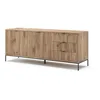 Image de Vicco Buffet Bas Eliza, Chêne Viking, 150x60cm avec 3 tiroirs, 2 Portes, utilisable comme Espace de Rangement et comme Support pour téléviseur
