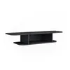 Image de Vicco Meuble TV Lorio, Béton Noir, 105x18.2cm avec Compartiments Ouverts, pour Le Rangement des appareils multimédias et des Accessoires