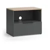 Image de Vicco Meuble TV Wido, Anthracite/Sonoma, 60x50cm avec tiroir, Convient aux téléviseurs jusqu'à 43 Pouces, Passe-câbles intégré