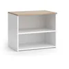 Image de Vicco Meuble TV Wido, Blanc/Sonoma, 60x50cm avec 2 Compartiments, adapté comme Support TV avec Passage de câbles