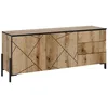 Image de Vicco Meuble TV Hatto, Chêne, 150x60cm avec Portes et tiroirs, adapté au Rangement et au Stockage dans la Chambre à Coucher