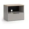 Image de Vicco Meuble TV Wido, Grège, 60x50cm avec tiroir, Convient aux téléviseurs jusqu'à 43 Pouces, Passe-câbles intégré