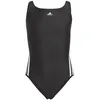 Image de adidas Fille 3-Stripes Swimsuit, Black / White, 9-10 Years
