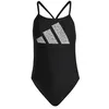 Image de adidas Femme 3 Bar Logo Print Swimsuit, Black/White, 40