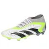 Image de adidas Mixte Predator Accuracy.2 FG Football Shoes (Firm Ground), FTWR White/Core Black/Lucid Lemon, 40 2/3 EU