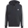 Image de adidas Homme Essentials Fleece 3-Stripes Full-Zip Hoodie, Black/White, M