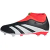 Image de adidas Mixte enfant Predator 24 League Laceless Firm Ground Boots, Core Black / Cloud White / Solar Red, 30 EU