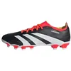 Image de Adidas Mixte Predator 24 League Low Multi-Ground Boots, Core Black/Cloud White/Solar Red, 46 2/3 EU