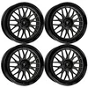 Image de 4x Jantes en aluminium MB Design LV1 7.0Jx17 ET38 5x100 Schwarz stumpfmatt/Glanzschwarz
