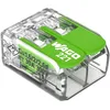 Image de WAGO Green Range Bornier 2 fils à 4 mm² Connecteurs d'épissure 2 pôles avec levier pour tous types de conducteurs enfichables 221-422 100 pièces