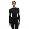 Image de FALKE Femme Warm Round Neck W L/S SH Fil Fonctionnel Séchage Rapide Couche De Base Supérieure, Noir Black 3000, S EU