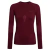 Image de FALKE Warm Round Neck W L/s SH Fil Fonctionnel séchage Rapide 1 pièce, Couche de Base supérieure Femme, Rouge Merlot 8117, XL