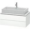 Image de Duravit Meuble sous lavabo Compact L-Cube 92x47,7 cm, blanc mat, 2 tiroirs
