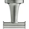 Image de Duravit Crochet à serviette Starck T 6x7,6 cm, double, acier inoxydable brossé
