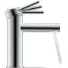 Image de Duravit Mitigeur lavabo M MinusFlow Circle sans tirette, bec 117 mm, chrome brillant