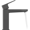 Image de Duravit Mitigeur lavabo M Manhattan, bec 129 mm, sans vidage, noir mat