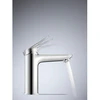 Image de Duravit Mitigeur lavabo M MinusFlow Wave, bec 122 mm, sans vidage, chrome