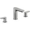 Image de Duravit Robinet de lavabo 3 trous Wave, bec 129 mm, acier inoxydable brossé