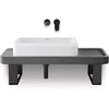 Image de Duravit Wave Kit de montage complet Mitigeur lavabo monocommande UP, saillie 202 mm, noir mat