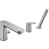 Image de Duravit Robinet de baignoire 3 trous Wave acier inoxydable brossé