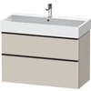 Image de Duravit Meuble sous lavabo D-Neo 98,4x44,2 cm, noir/taupe, 1 porte, 1 tiroir