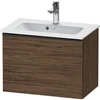 Image de Duravit Meuble sous-lavabo D-Neo Compact 61x37,2 cm, noir/noisette foncé, 1 tiroir, suspendu