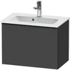 Image de Duravit Meuble sous-lavabo D-Neo Compact 61x37,2 cm, noir/Grap ma, 1 tiroir, suspendu