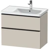 Image de Duravit Meuble sous lavabo D-Neo 78,4x45,2 cm, 1 tiroir, blanc/gris taupe