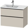 Image de Duravit Meuble sous-lavabo D-Neo 81x46,2 cm, 1 porte, gauche, noir/taupe mat