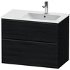 Image de Duravit Meuble sous lavabo D-Neo 81x46,2 cm, 1 porte, B D, noir/chêne noir