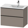 Image de Duravit Meuble sous lavabo D-Neo 81x46,2 cm, 1 porte, B D, noir/Bas ma