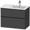 Image de Duravit Meuble sous-lavabo D-Neo 81x46,2 cm, 1 porte, B R, noir/Grap ma