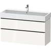 Image de Duravit Meuble sous-lavabo D-Neo 118,4x44,2 cm, noir/blanc, 1 tiroir, 1 coulissant
