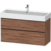 Image de Duravit Meuble sous lavabo D-Neo 118,4x44,2 cm, noir/noisette N, 1 porte, 1 tiroir