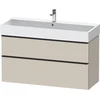 Image de Duravit Meuble sous-lavabo D-Neo 118,4x44,2 cm, noir/taupe, 1 porte, 1 tiroir