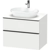 Image de Duravit Meuble sous lavabo D-Neo 80x55 cm, noir/blanc, 2 tiroirs, 1 porte, 1 plan