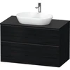 Image de Duravit Meuble sous-lavabo D-Neo 100x55 cm, blanc/oeuf, 2 tiroirs, 1 porte, 1 plan