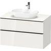 Image de Duravit Meuble sous-lavabo D-Neo 100x55 cm, noir/blanc, 2 tiroirs, 1 porte, 1 plan