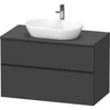 Image de Duravit Meuble sous-lavabo D-Neo 100x55 cm, noir/Grap m, 2 tiroirs, 1 porte, 1 plan