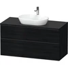 Image de Duravit Meuble sous lavabo D-Neo 120x55 cm, blanc/oeuf, 2 tiroirs, 1 porte, 1 plan