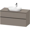 Image de Duravit Meuble sous lavabo D-Neo 120x55 cm, blanc/Bas m, 2 tiroirs, 1 porte, 1 plan