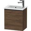 Image de Duravit Meuble sous-lavabo D-Neo 41x27,4x44 cm, 1 tiroir, à gauche, noir/noisette foncé