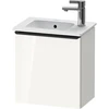 Image de Duravit Meuble sous-lavabo D-Neo 41x27,4x44cm, 1 tiroir, à gauche, noir/blanc brillant