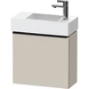 Image de Duravit Meuble sous lavabo D-Neo 48,4x22,2x44cm, 1 porte, à droite, noir/taupe mat